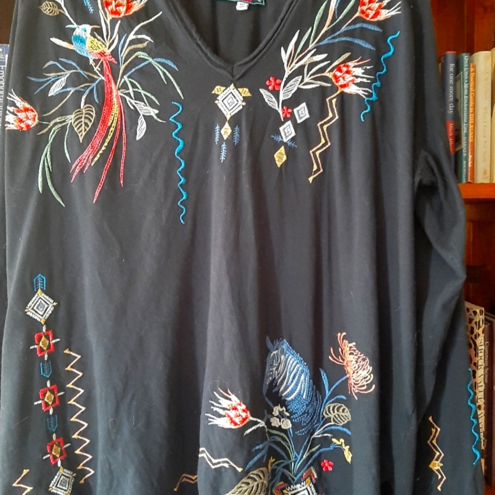 Johnny Was xxl tunic long sleeve